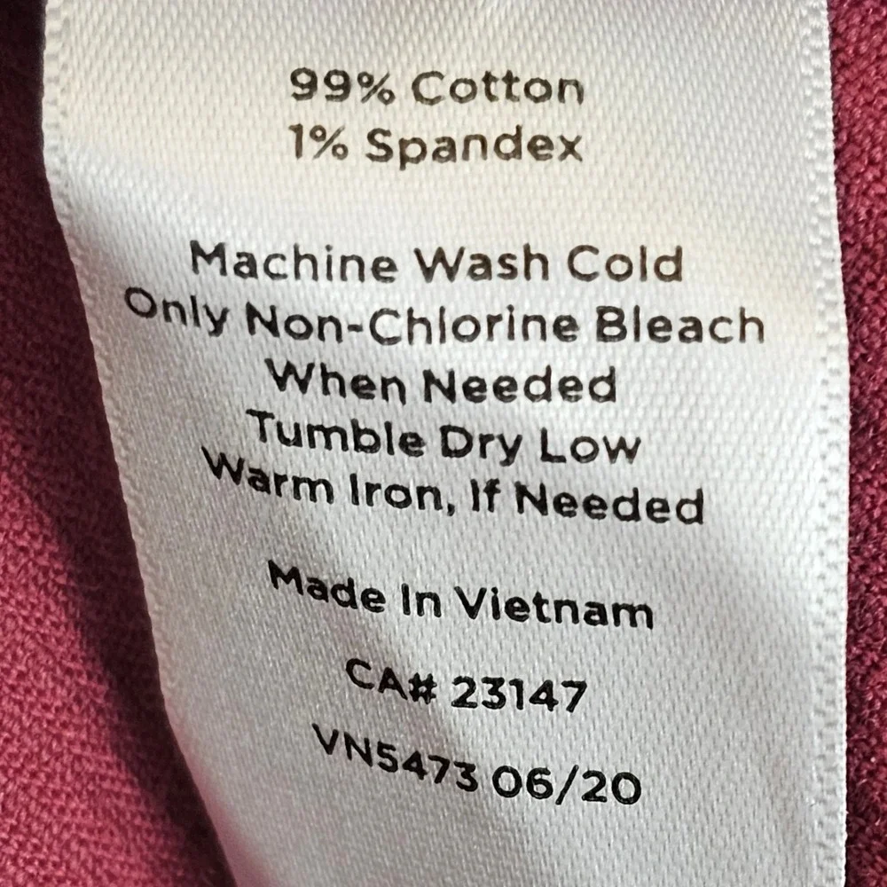 Talbots Corduroy Jacket Womens L Wine Maroon Button Front Classic Casual Trucker